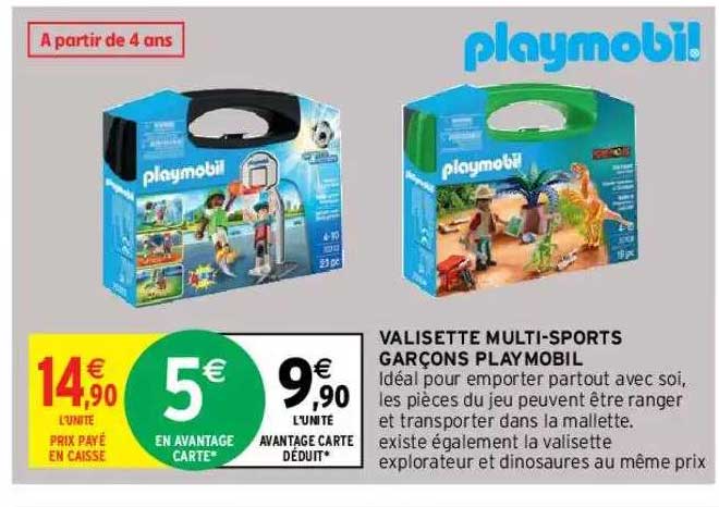 valisette multi-sports garçon play mobil