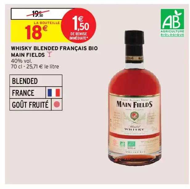 Whisky Blended Français Bio Main Fields