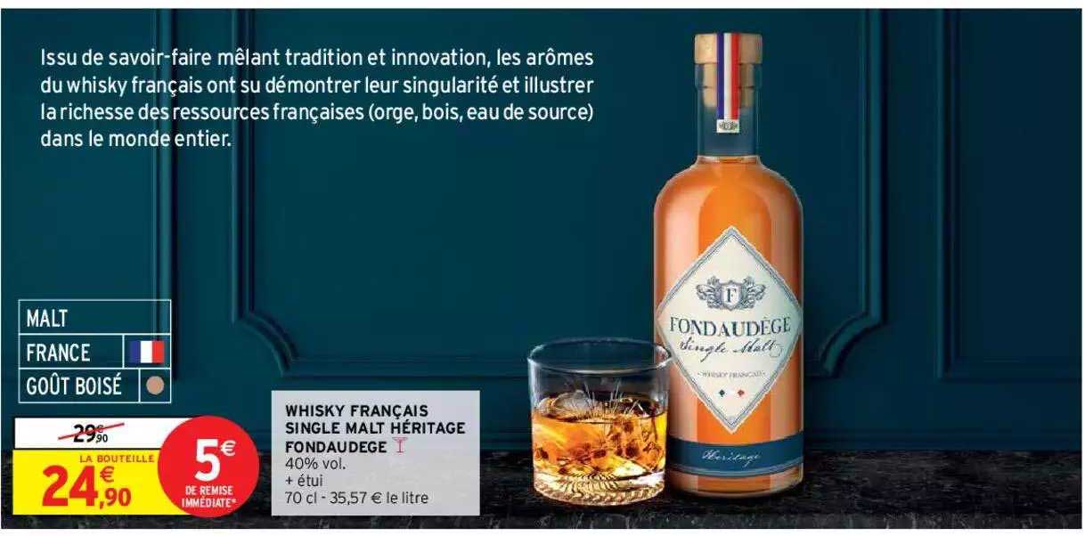 Whisky Français Single Malt Héritage Fondaudège