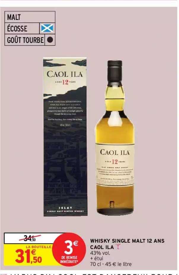 whisky single malt 12 ans caol ila