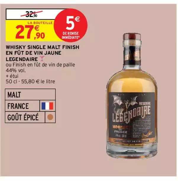 whisky single malt finish en fût de vin jaune légendaire