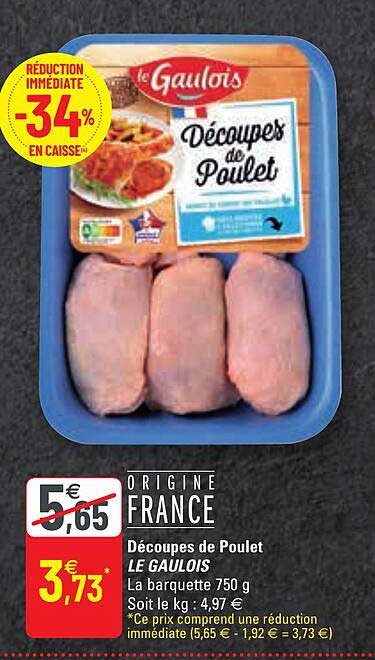découpes de poulet le gaulois