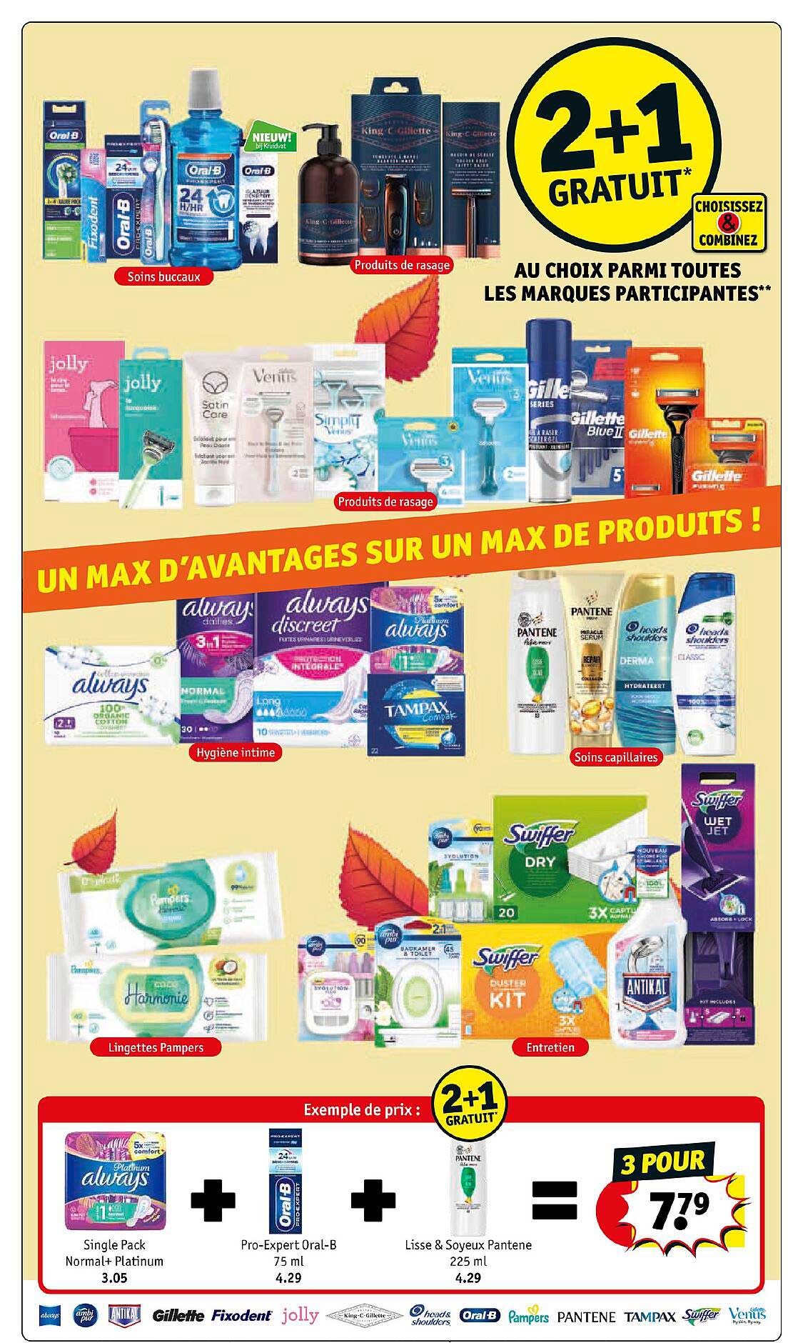 single pack normal+ platinum, pro-expert oral-b, lisse & soyeux pantene