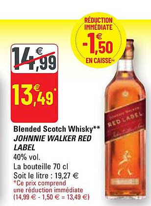 blended scotch whisky johnnie walker red label