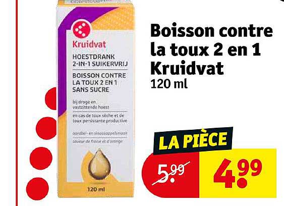 boisson contre la toux 2 en 1 kruidvat