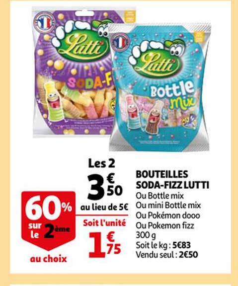 Bouteilles Soda-fizz Lutti