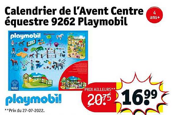 calendrier de l'avent centre équestre 9262 playmobil