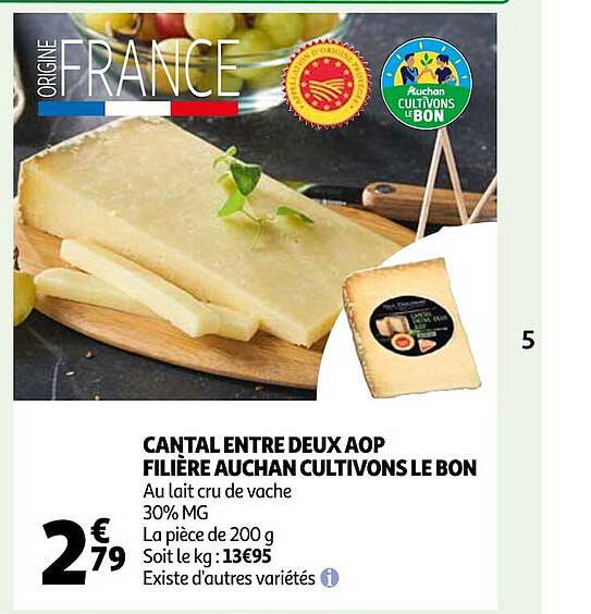 cantal entre deux aop filière auchan cultivons le bon