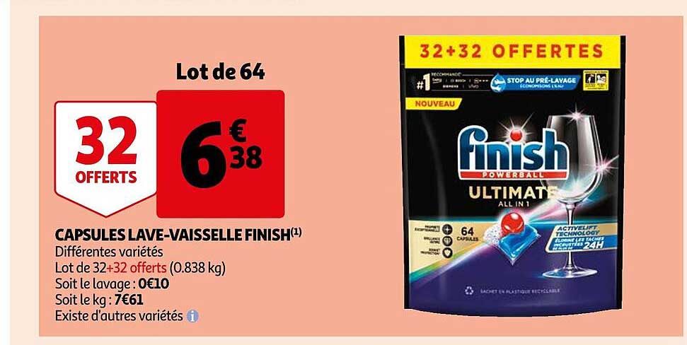 capsules lave-vaisselle finish