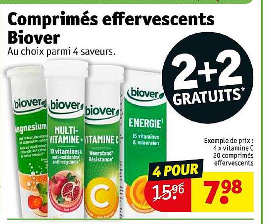 comprimés effervescents biover
