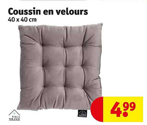 coussin en velours villa volance