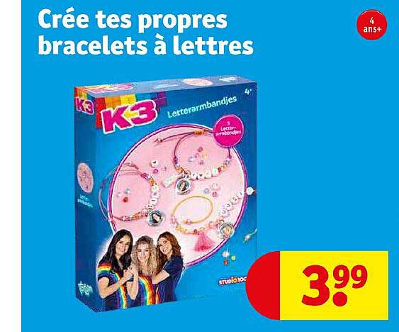crée tes propres bracelets à letters k3