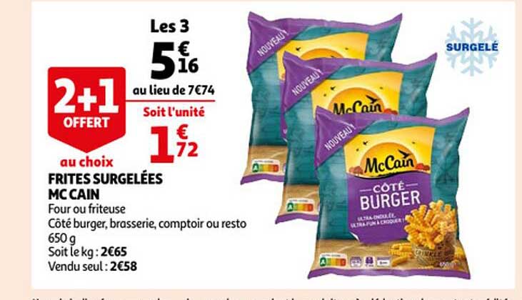 frites surgelées mc cain