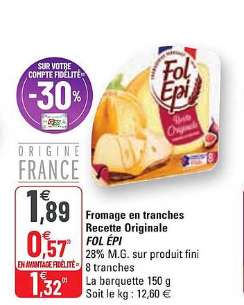 fromage en tranches recettes originale fol épi