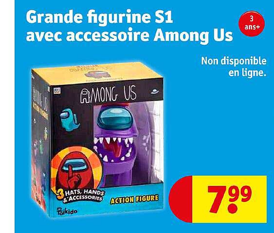 grande figurine s1 avec accessoire among us
