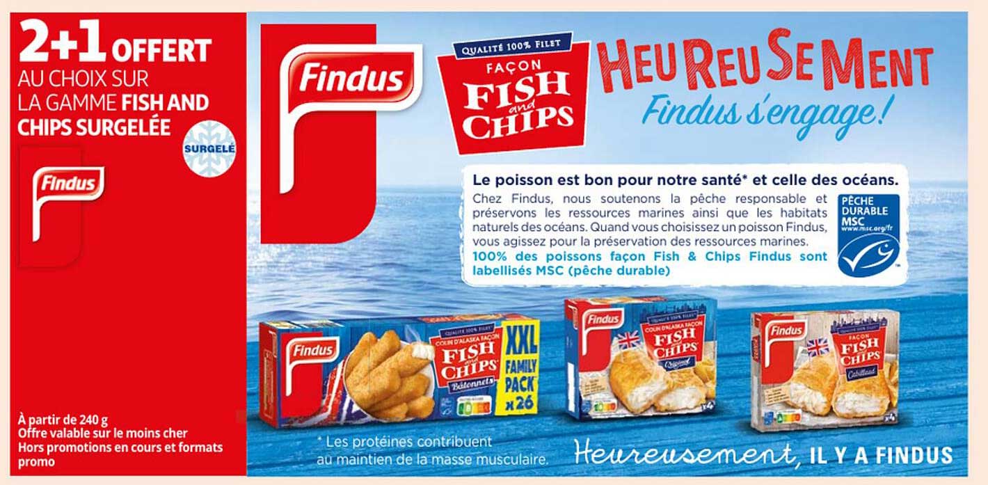 la gamme fish and chips surgelée findus