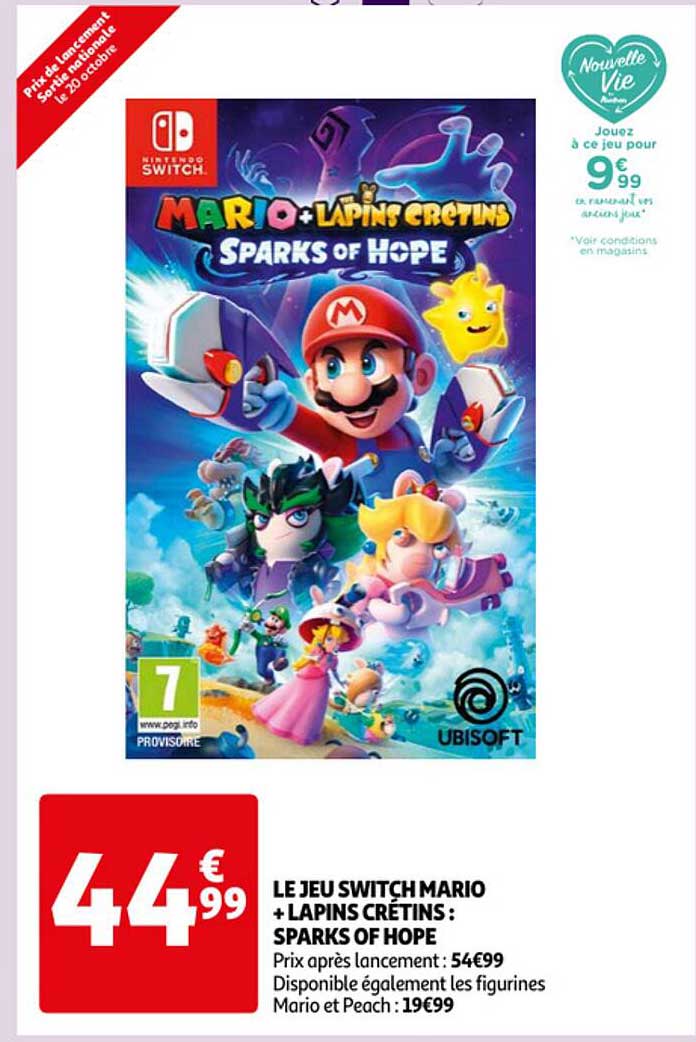 le jeu switch mario + lapins crétins : sparks of hope