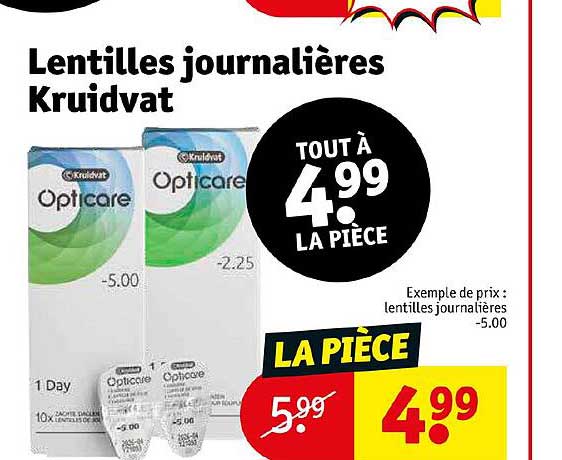 lentilles journalières kruidvat