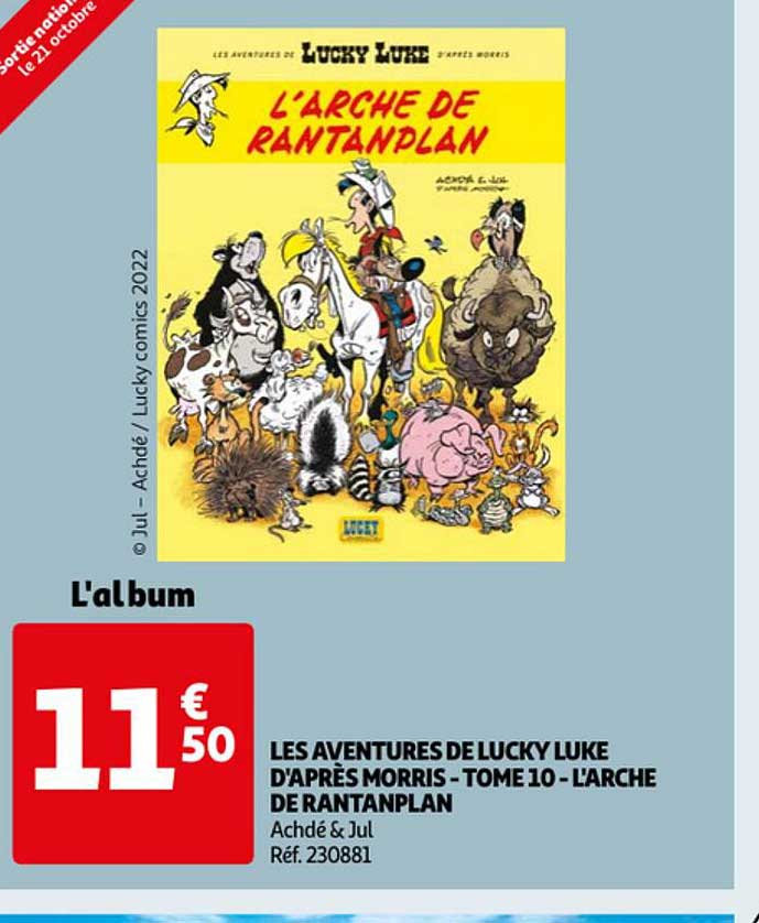 les aventures de lucky luke d'après morris - tome 10 - l'arche de rantanplan