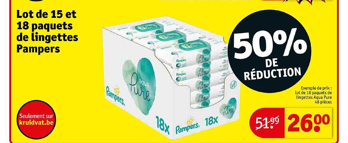 Lot De 15 Et 18 Paquets De Lingettes Pampers