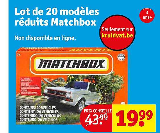 lot de 20 modèles réduits matchbox