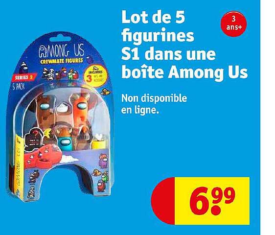 lot de 5 figurines s1 dans une boîte among us