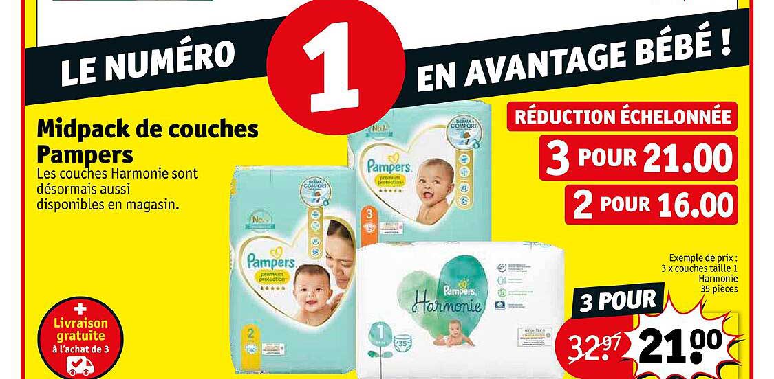 Midpack De Couches Pampers