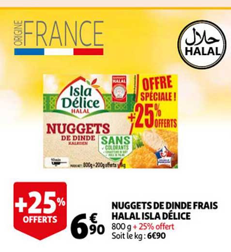 Nuggets De Dinde Frais Halal Isla Délice