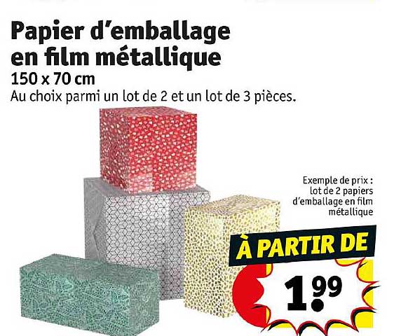 papier d'emballage en film métallique