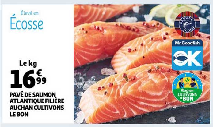 pavé de saumon atlantique filière auchan cultivons le bon