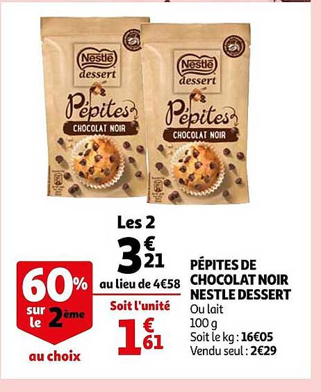 Pépites De Chocolat Noir Nestlé Dessert