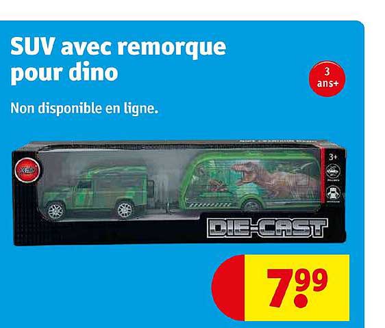 suv avec remorque pour dino