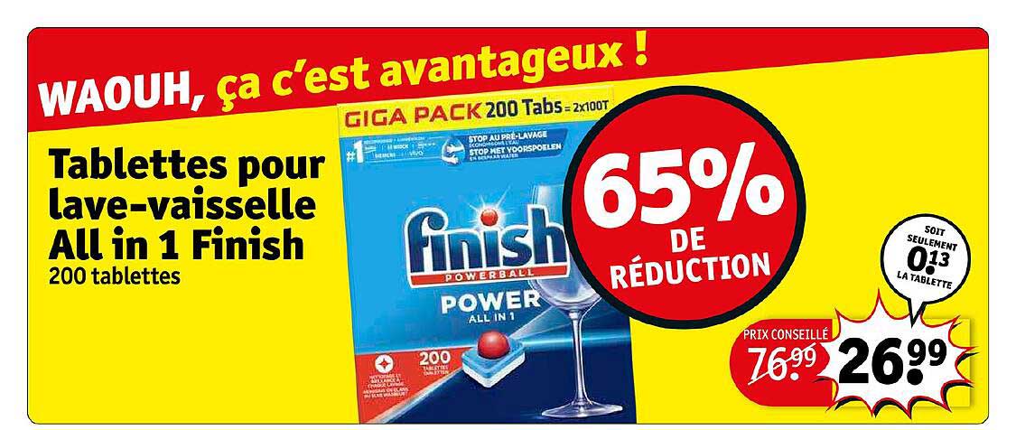 tablettes pour lave-vaisselle all in 1 finish