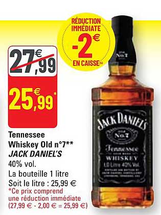 tennessee whiskey old n°7 jack daniel's