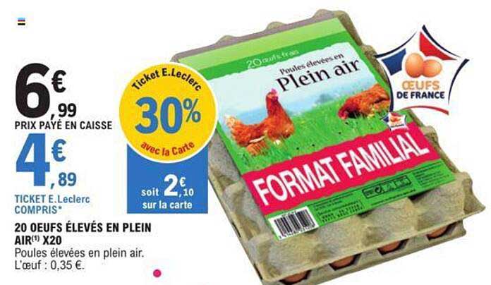 20 œufs élevés en plein air