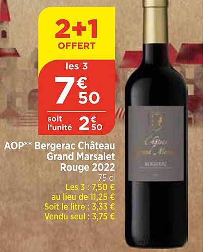 Aop Bergerac Château Grand Marsalet Rouge 2022