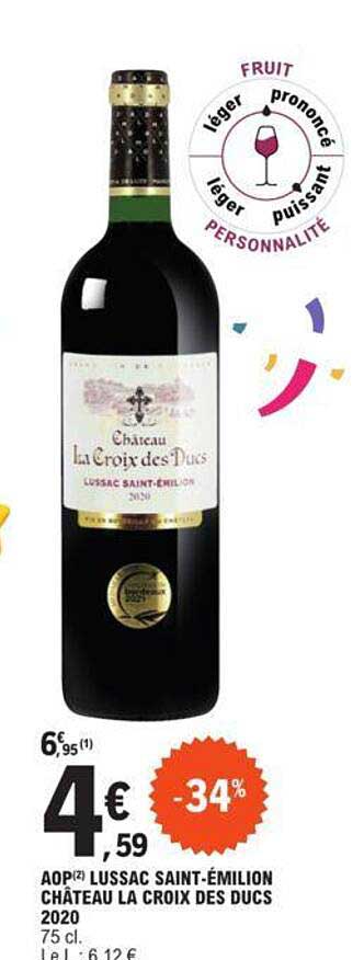 aop lussac saint-émilion château la croix des ducs 2020