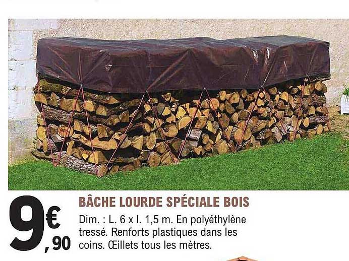 bâche lourde spéciale bois