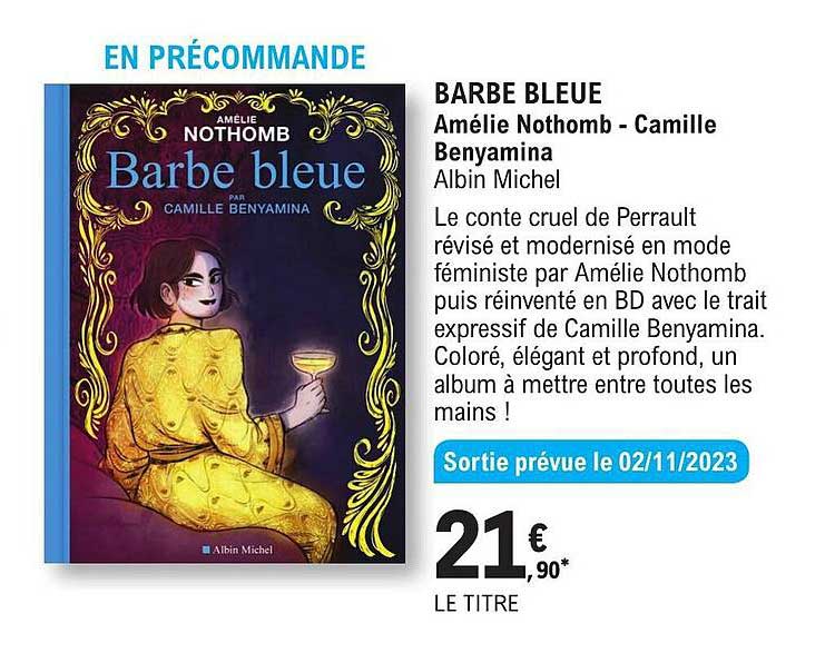 barbe bleue amélie nothomb - camille benyamina albin michel