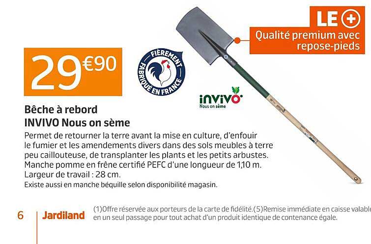 bêche à rebord invivo nous on sème