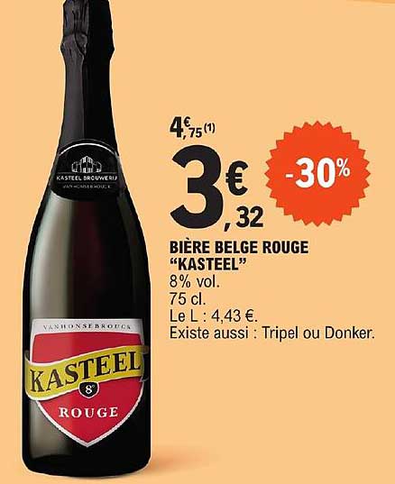 Bière Belge Rouge "kasteel"