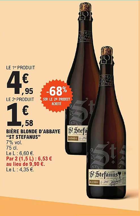bière blonde d'abbaye "st stéfanus"