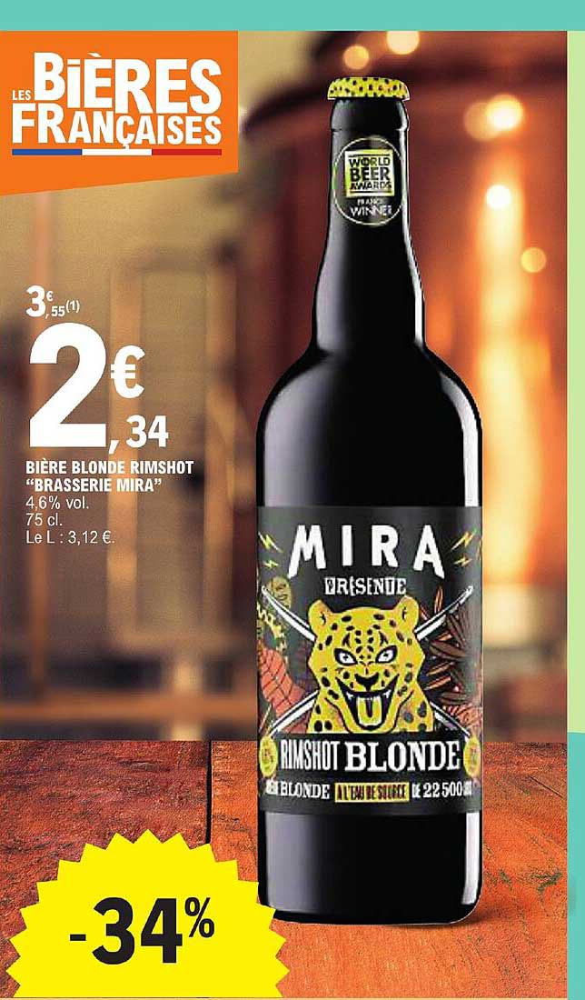 bière blonde rimshot "brasserie mira"