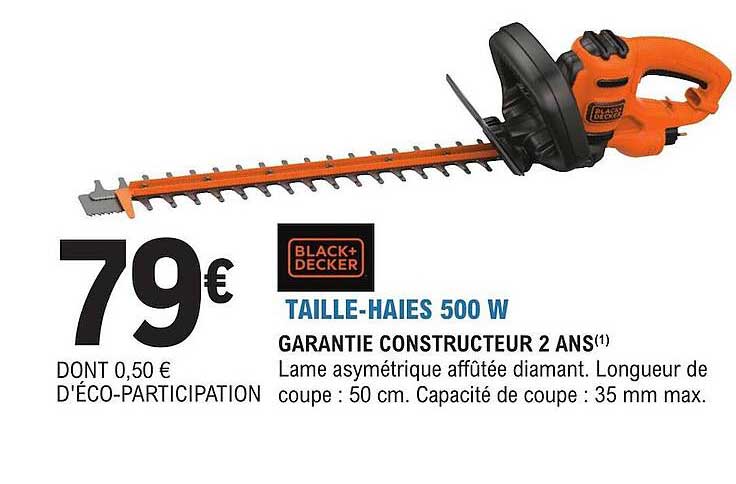 black+decker taille-haies 500 w