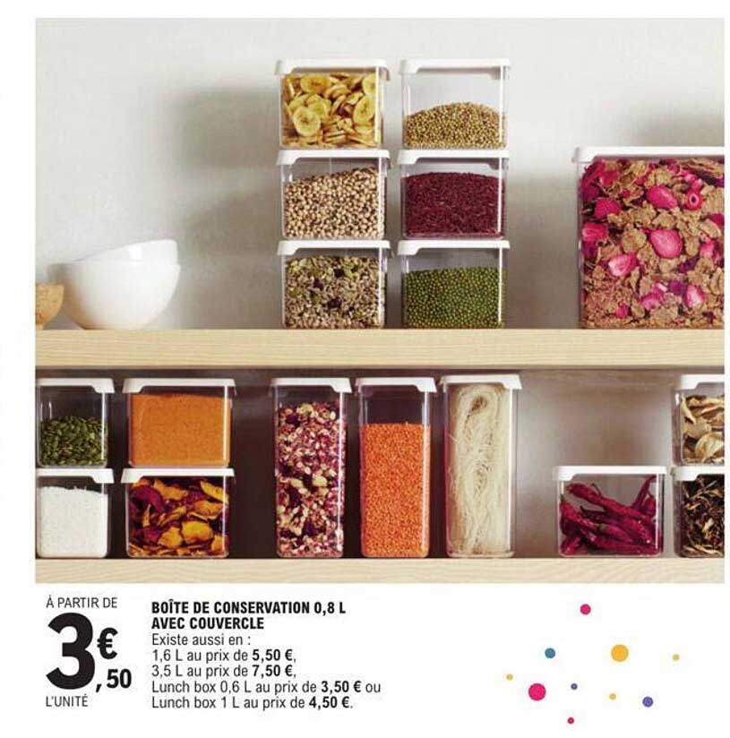 Boîte De Conservation 0,8 L Avec Couvercle