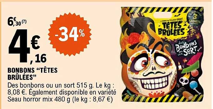bonbons "têtes brûlées"
