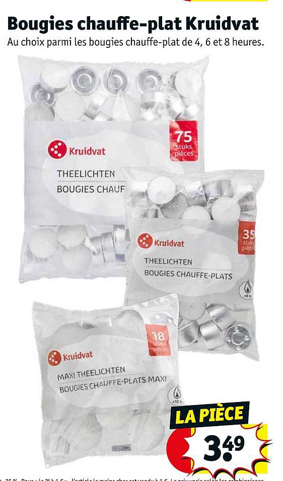 bougies chauffe-plat kruidvat
