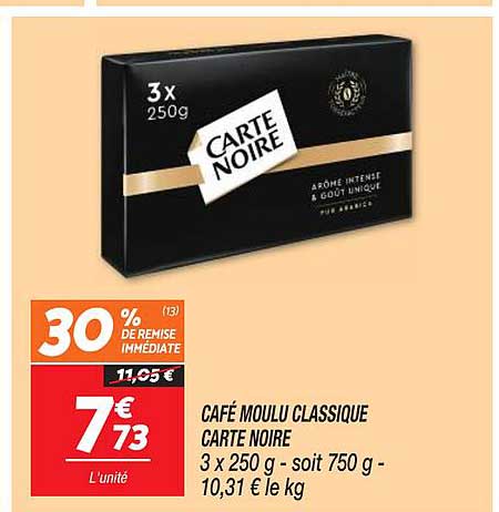 Café Moulu Classico Carte Noire