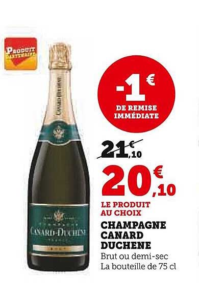 champagne canard duchêne brut ou demi-sec