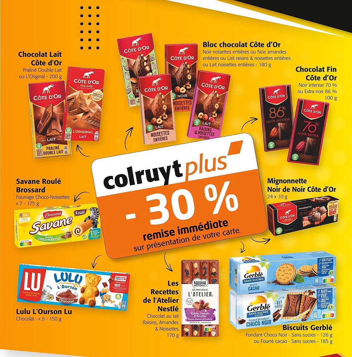 chocolat lait côte d'or, savane roulé brossard, lulu l'ourson lu, les recettes de l'atelier nestlé, bloc chocolat côte d'or, chocolat fin côte d'or, mignonnette noir de noir côte d'or, biscuits gerblé